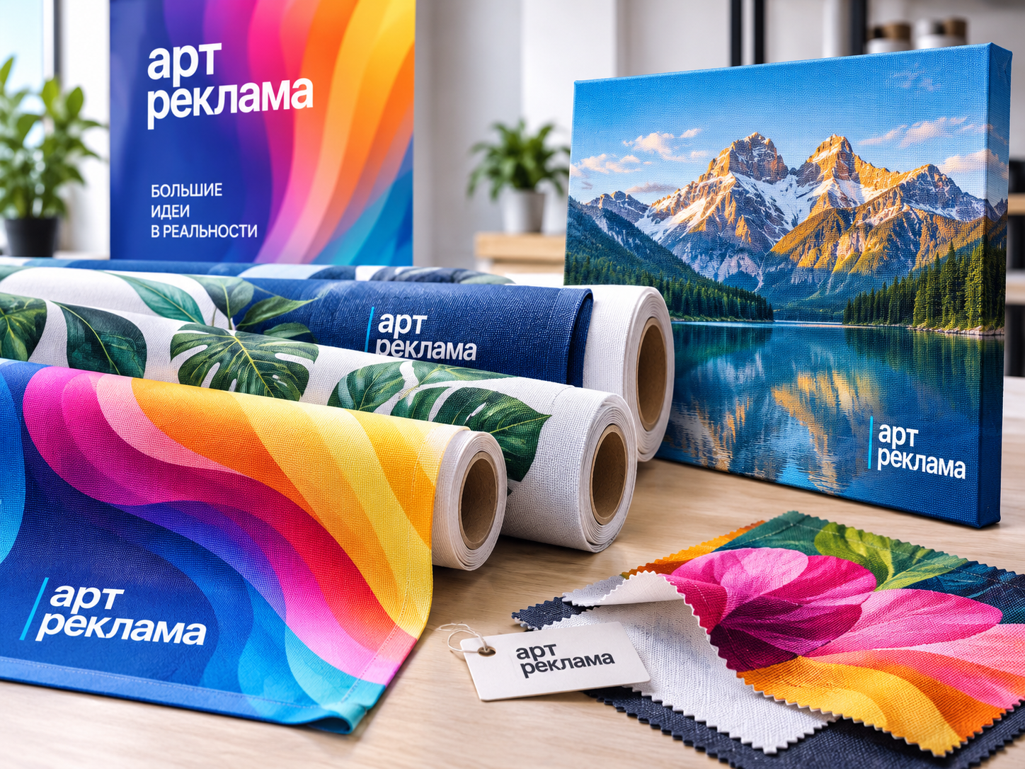 Печать на ткани и холстах
